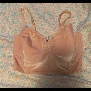 Victoria’s Secret velvet blush bustier